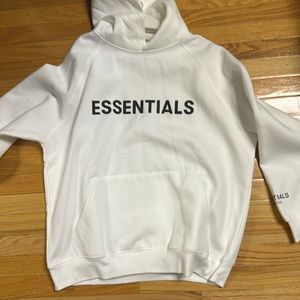 White Essentials Hoodie